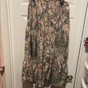 SHEIN Multicolor Paisley Midi Skirt